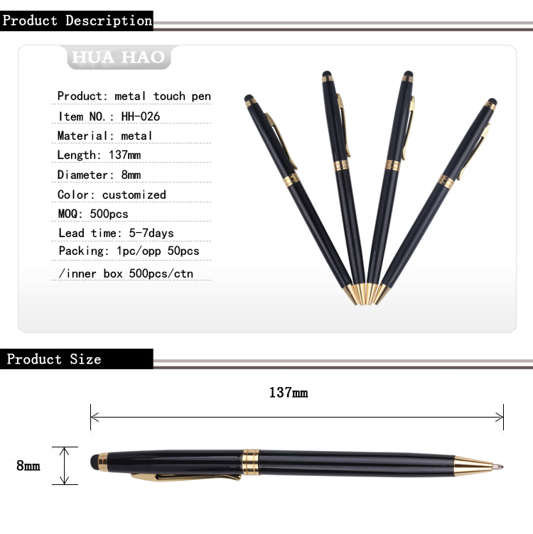 Stylus metal ballpoint pen