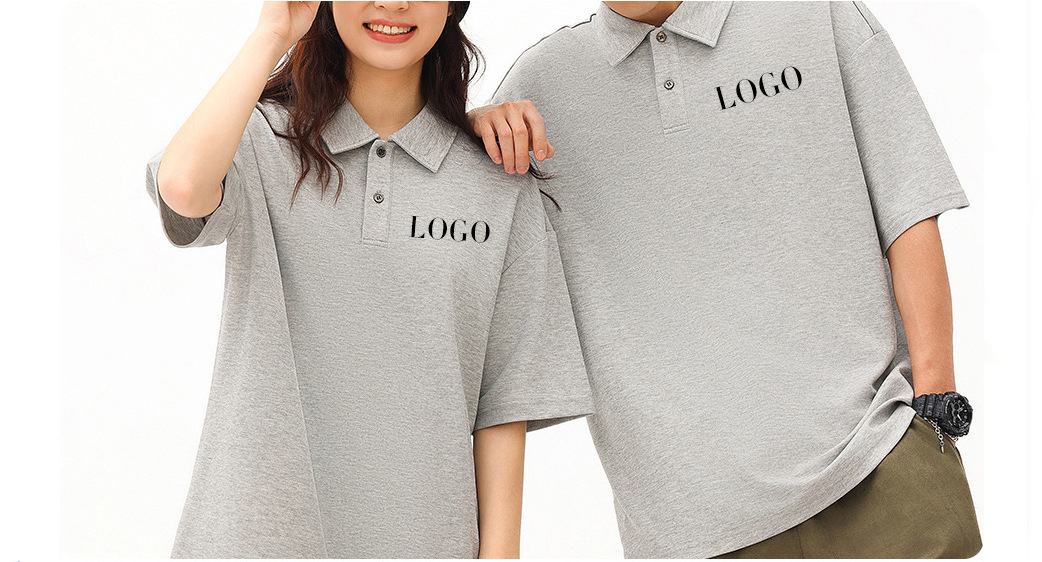 pure 100% combed cotton heavyweight polo shirt custom printed personalized embroidered no minimum