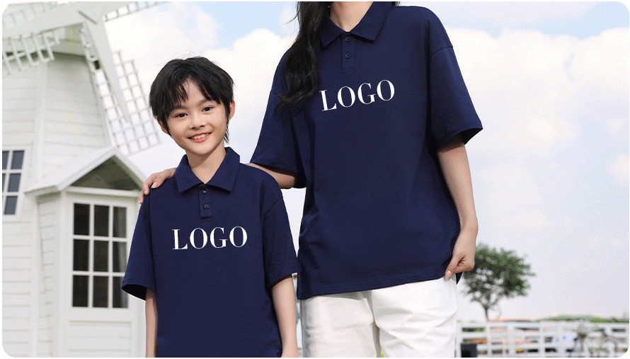 pure 100% combed cotton drop shoulder polo shirt custom printed personalized embroidered no minimum men women