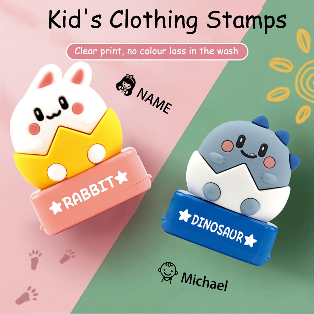  Name Stamp for Clothing Kids,The Name Stamp for Kids Clothes,  (Dinosaur) : Arts, Crafts & Sewing