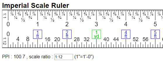 full size ruler in inches