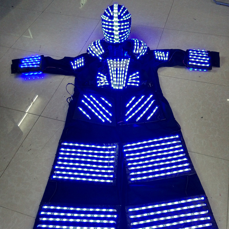 light up led robot suit, extra long LED costume clothing wholesale