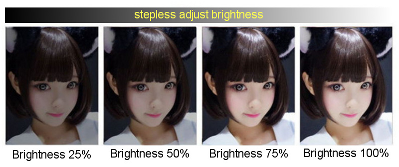 Adjusting the brightness of ring light