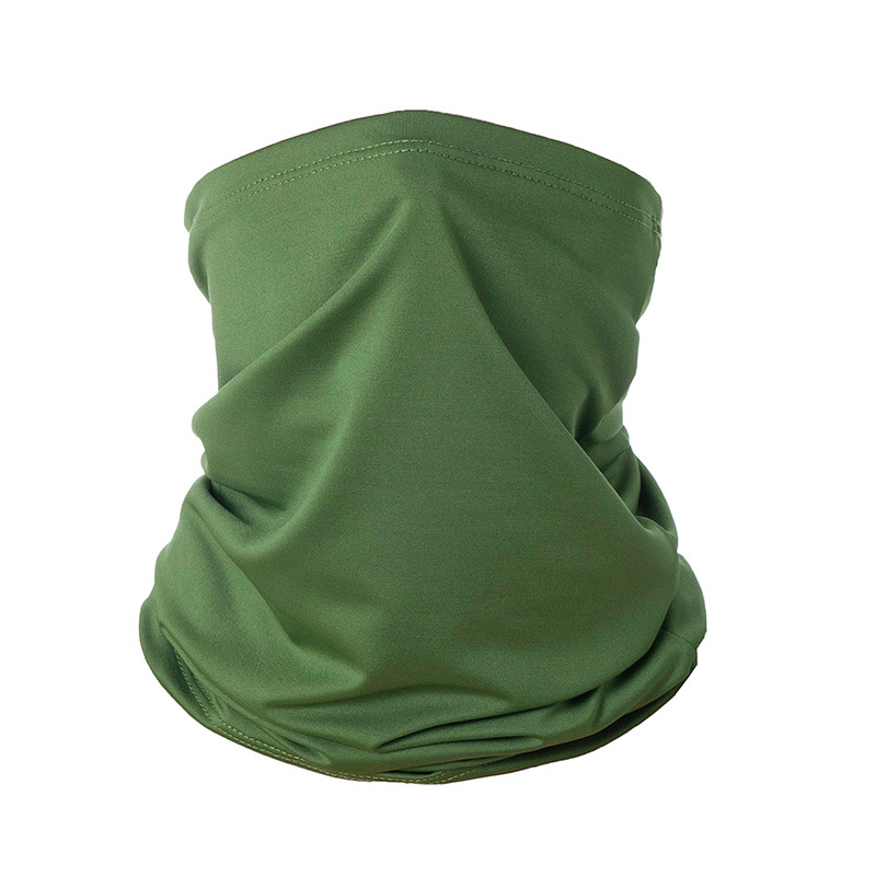 army green cooling ice silk blank neck gaiter for sale UV protection sun shade face mask