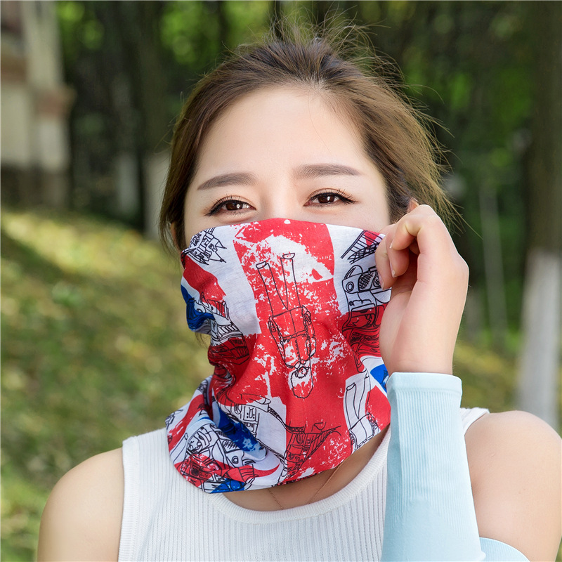 seamless printed neck gaiter thin lightweight breathable
