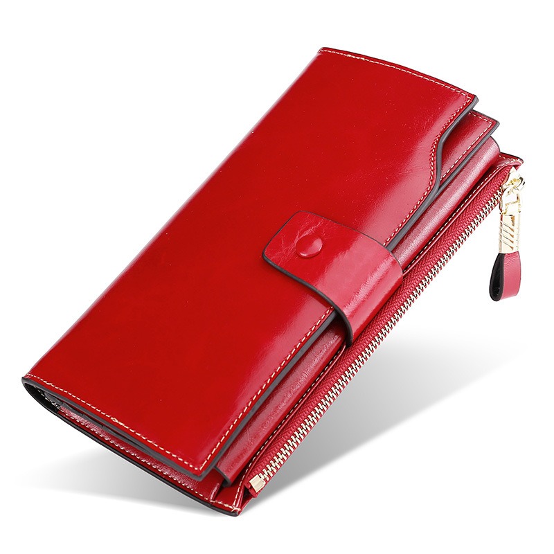 Genuine Cowhide Leather Wallets for Women, RFID Blocking, Wholesale