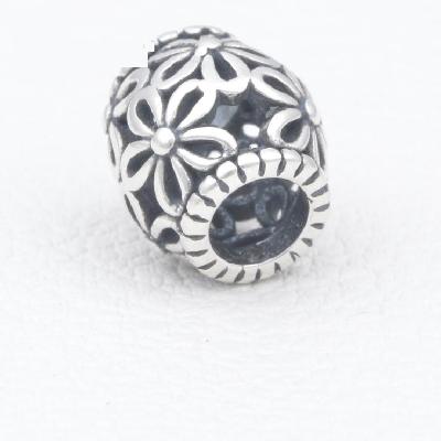 Flower Patterned Sterling Silver Charms - Silver Beads Wholesale