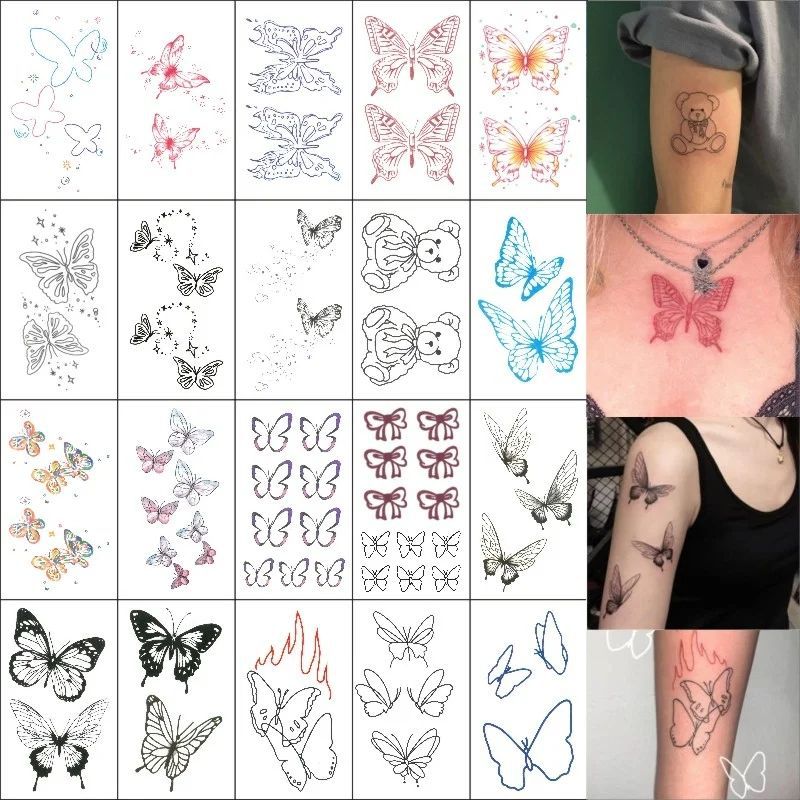 butterfly temporary tattoo sticker