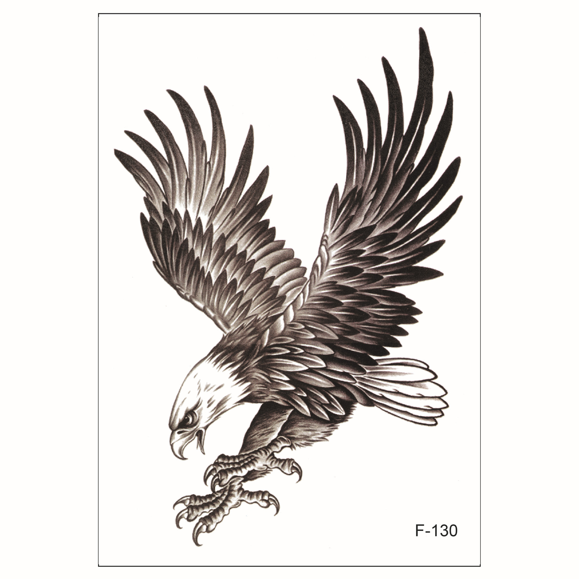 large temporary tattoo sticker fake adult half arm look real Eagle