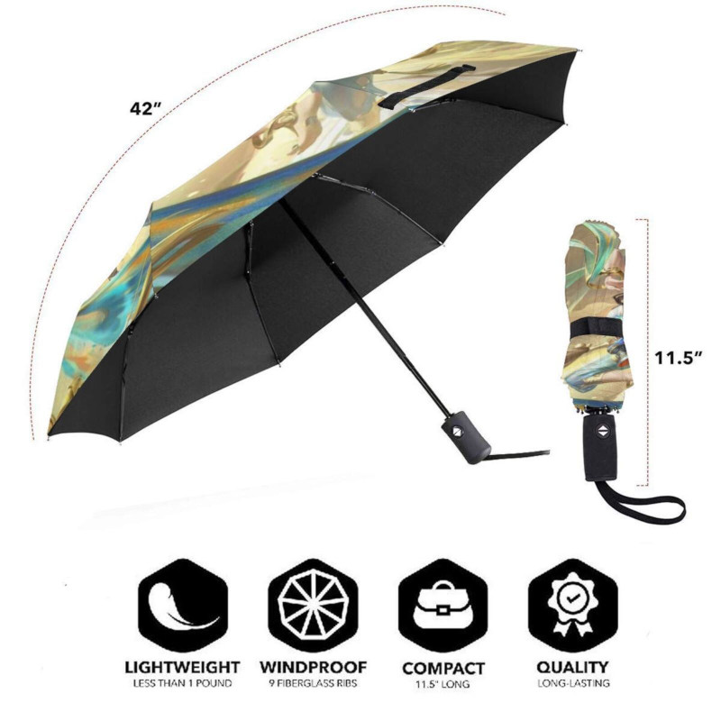 Custom All-Over Print Umbrella 3-Fold Auto Open Close No Minimum Single