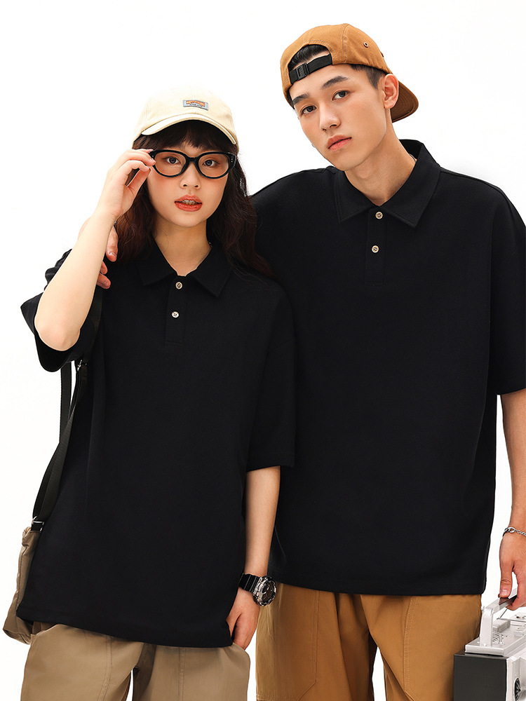 pure 100% combed cotton heavyweight polo shirt men's women's