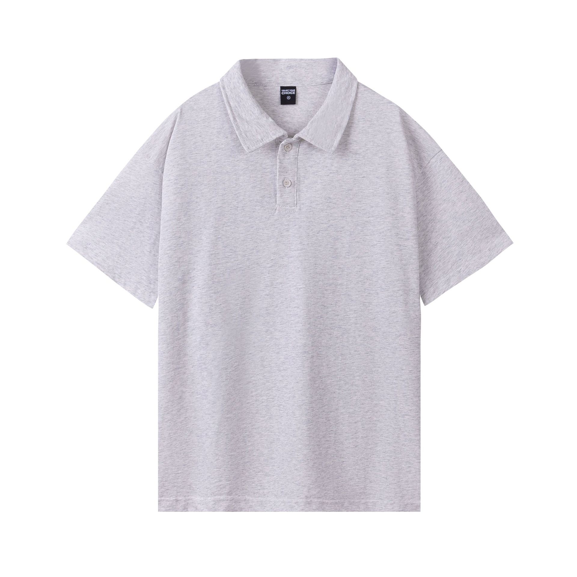 pure 100% combed cotton heavyweight polo shirt men's women's