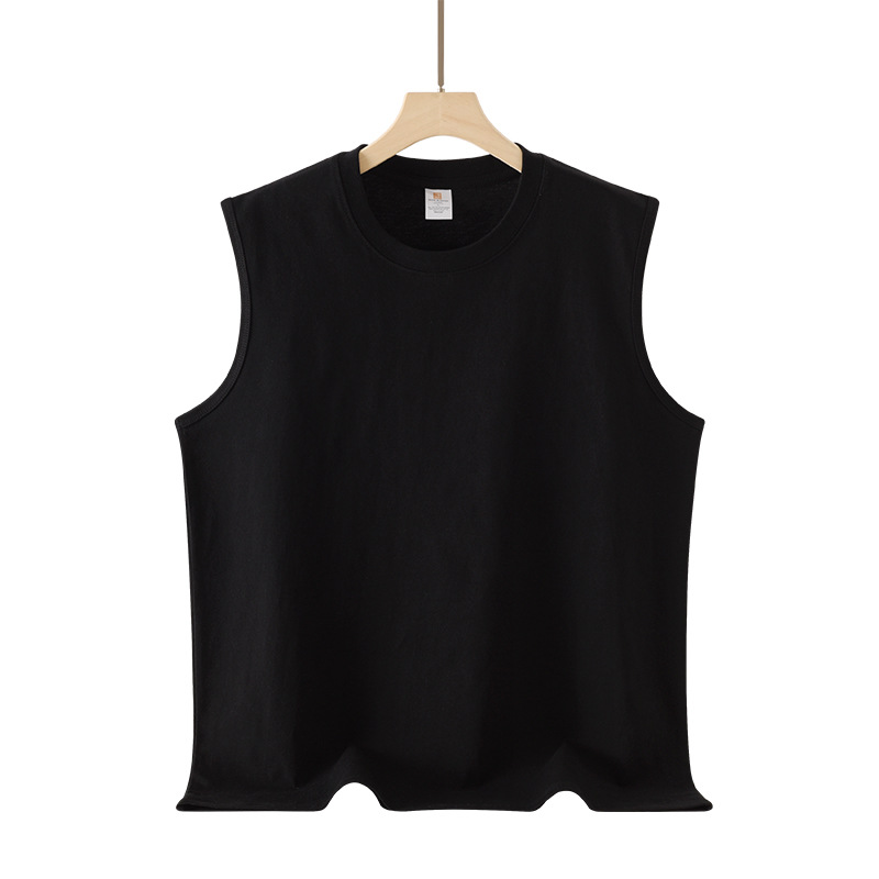 pure 100% combed cotton kids sleeveless t shirt boy girl tank top crew neck