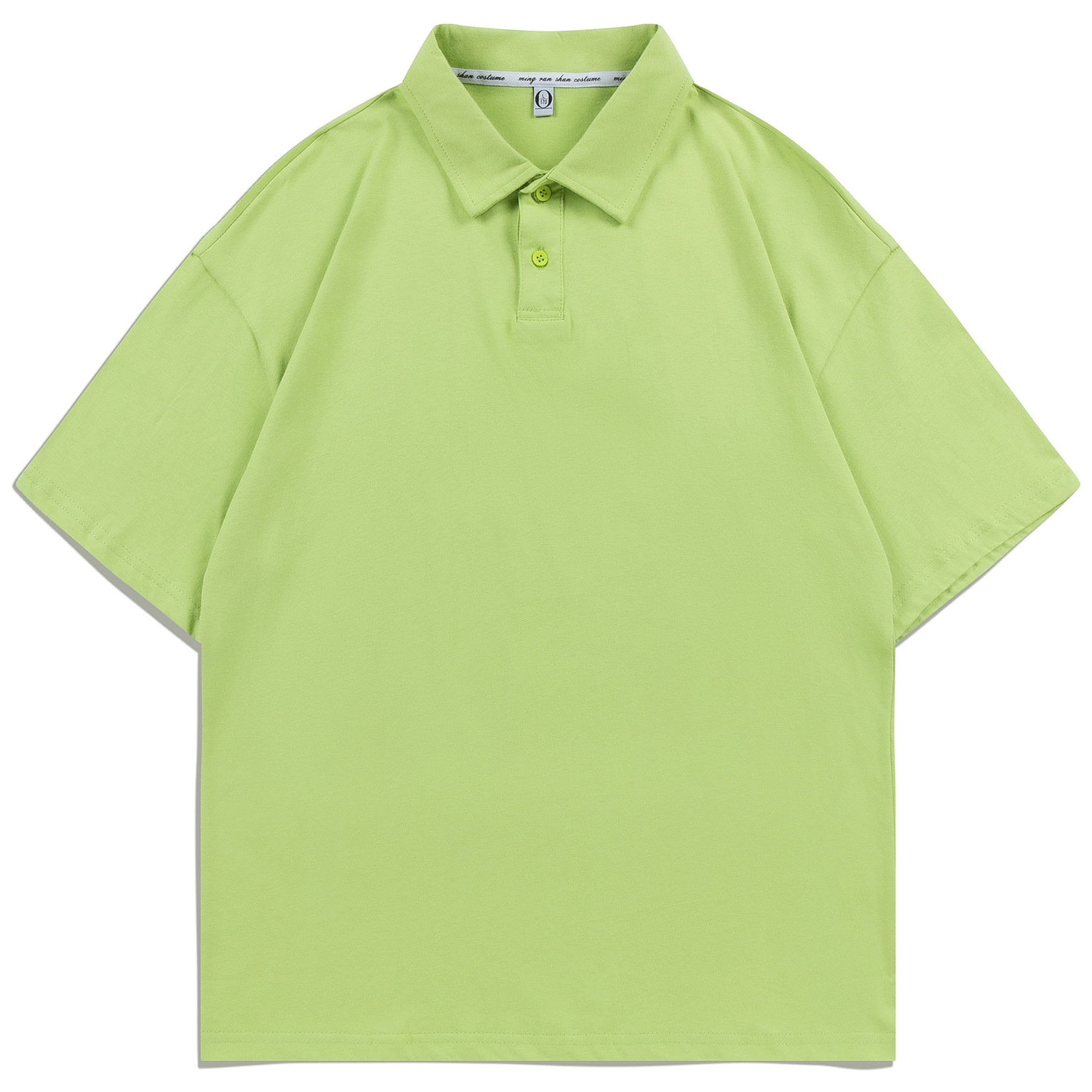 pure 100% combed cotton drop shoulder polo shirt men's women's