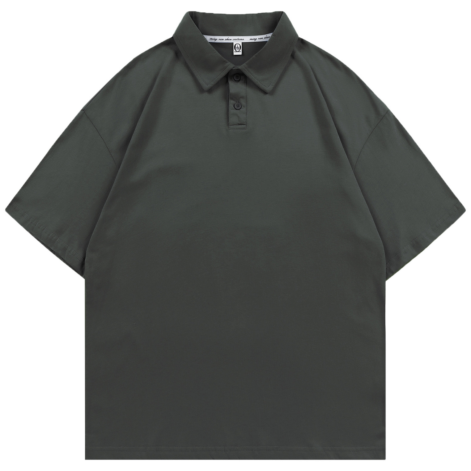 pure 100% combed cotton drop shoulder polo shirt men's women's