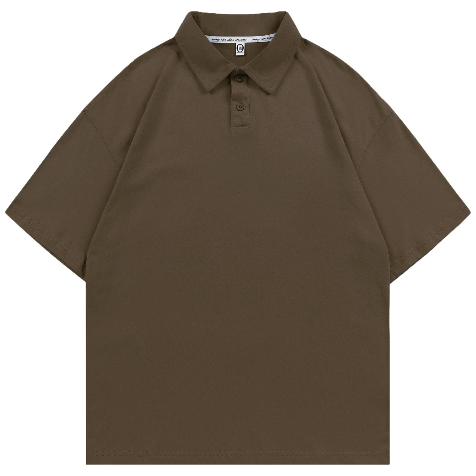 pure 100% combed cotton drop shoulder polo shirt men's women's