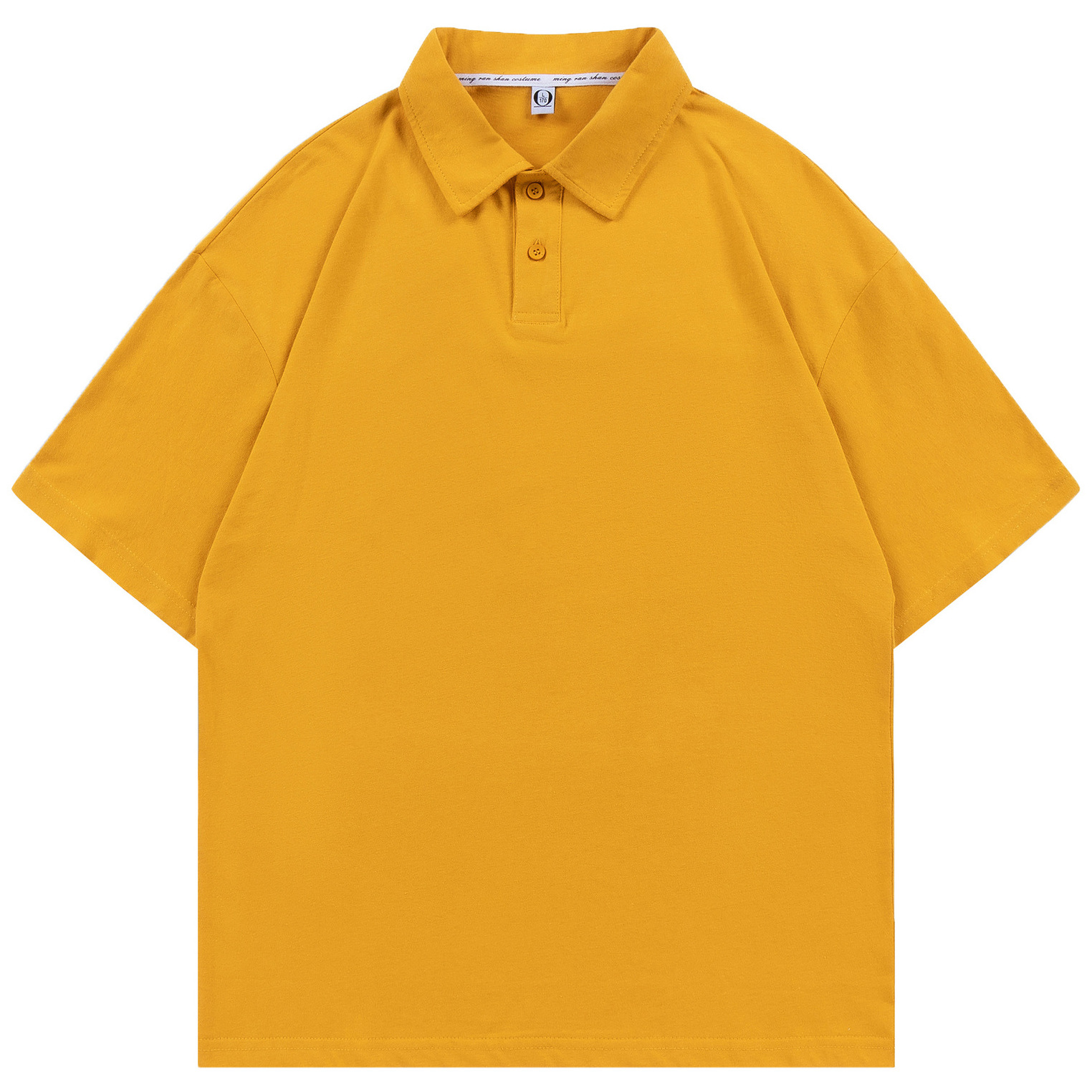pure 100% combed cotton drop shoulder polo shirt men's women's