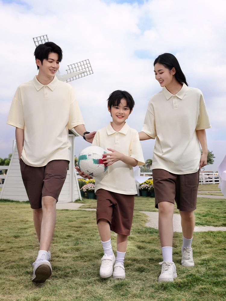 pure 100% combed cotton drop shoulder polo shirt men's women's