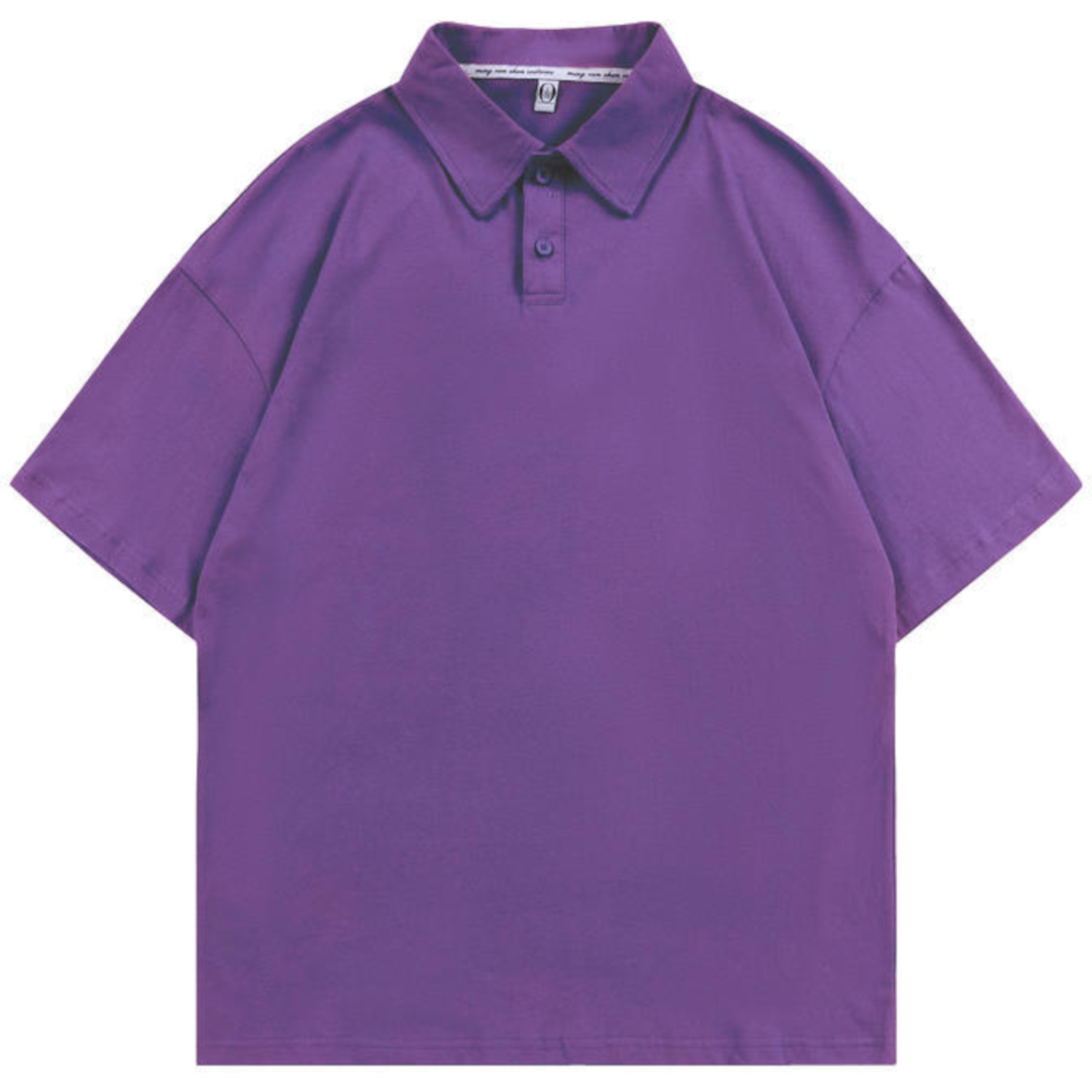 pure 100% combed cotton drop shoulder polo shirt men's women's