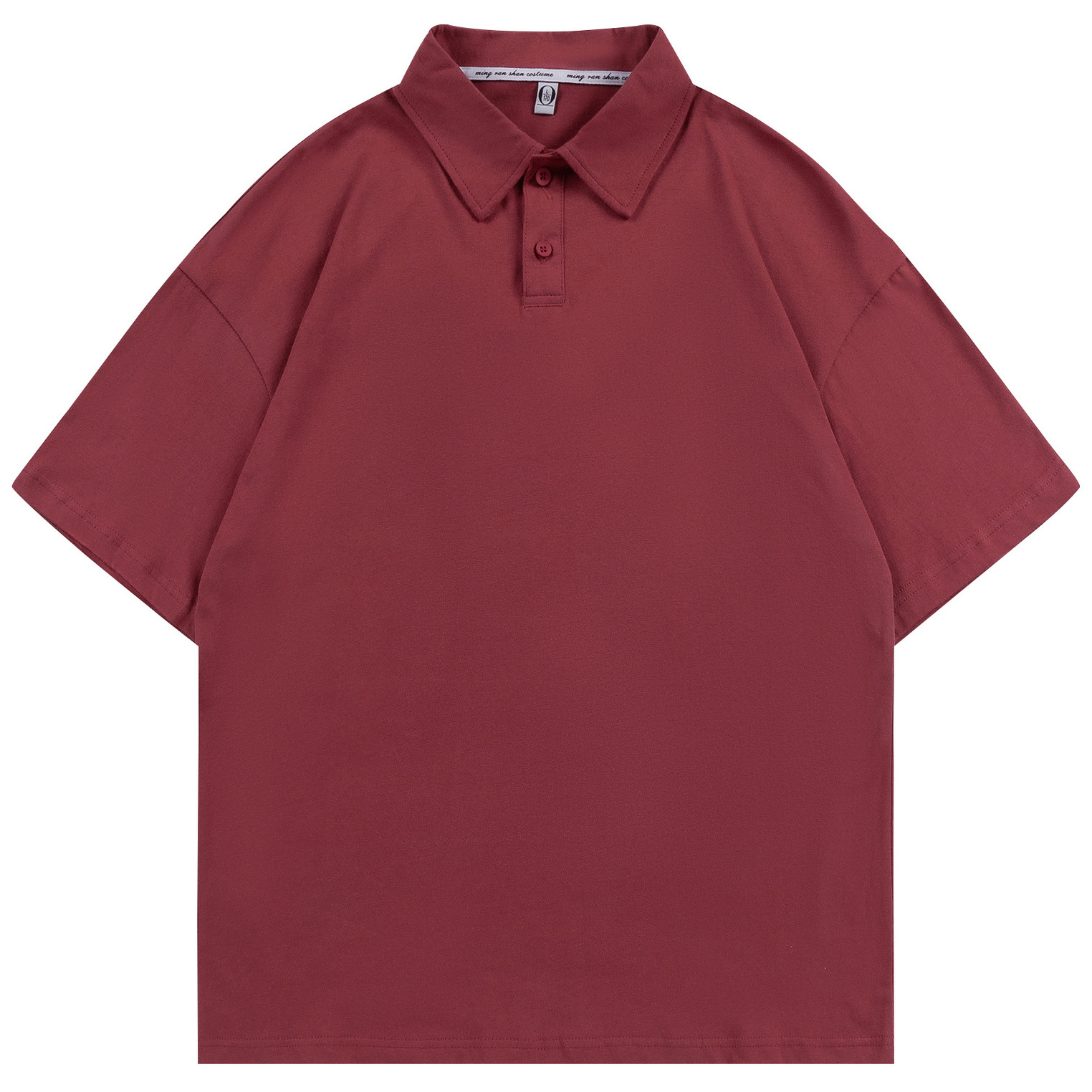 pure 100% combed cotton drop shoulder polo shirt men's women's
