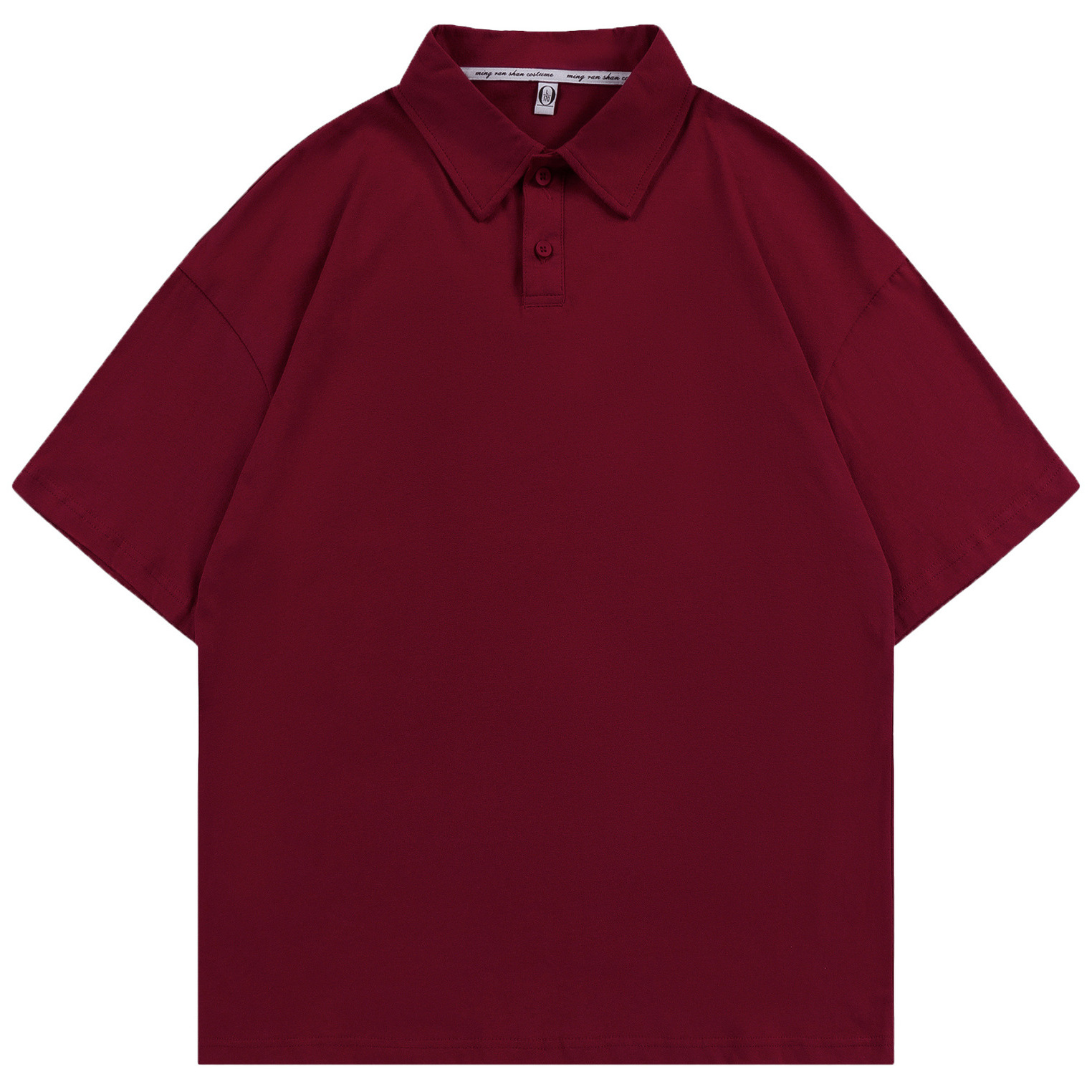 pure 100% combed cotton drop shoulder polo shirt men's women's