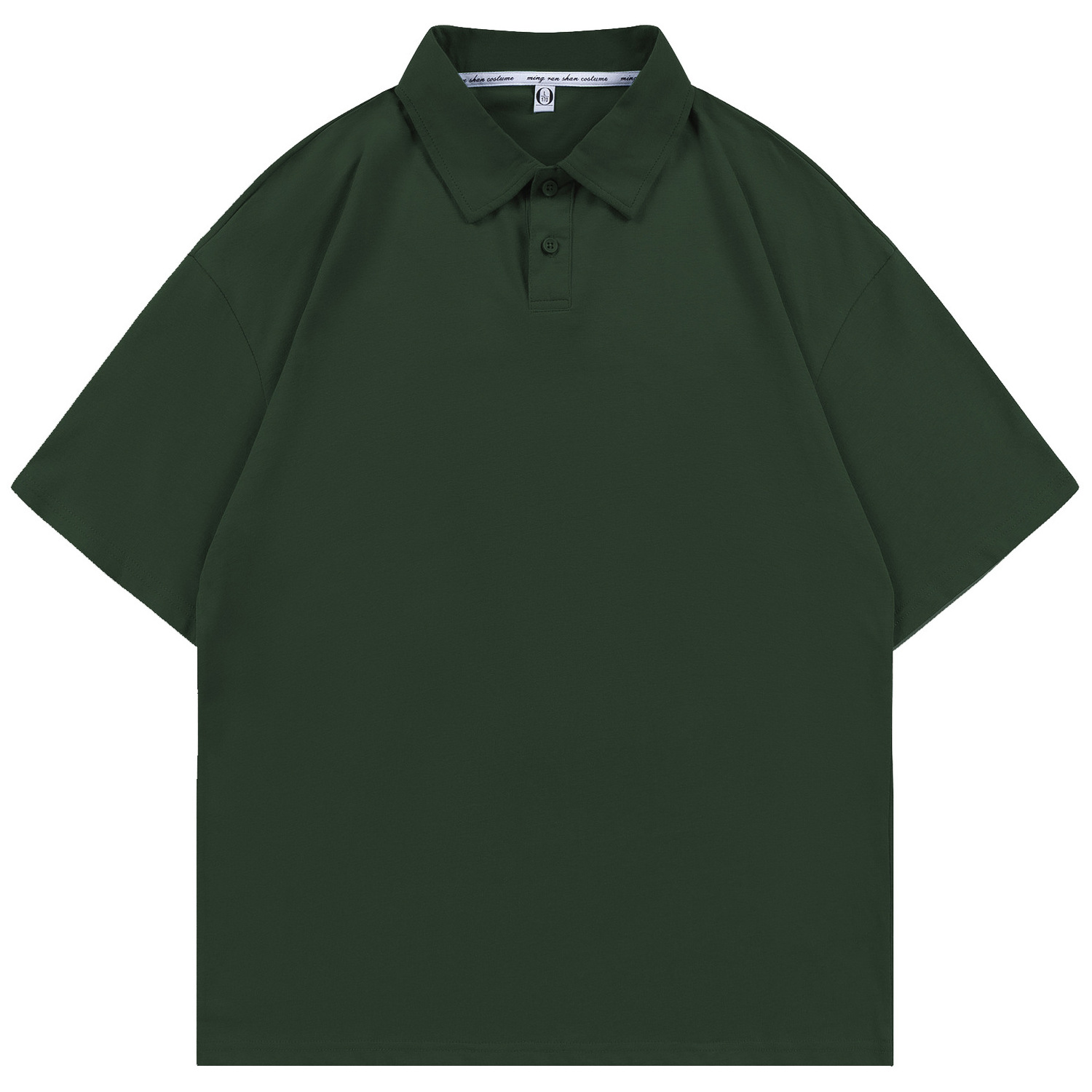 pure 100% combed cotton drop shoulder polo shirt men's women's