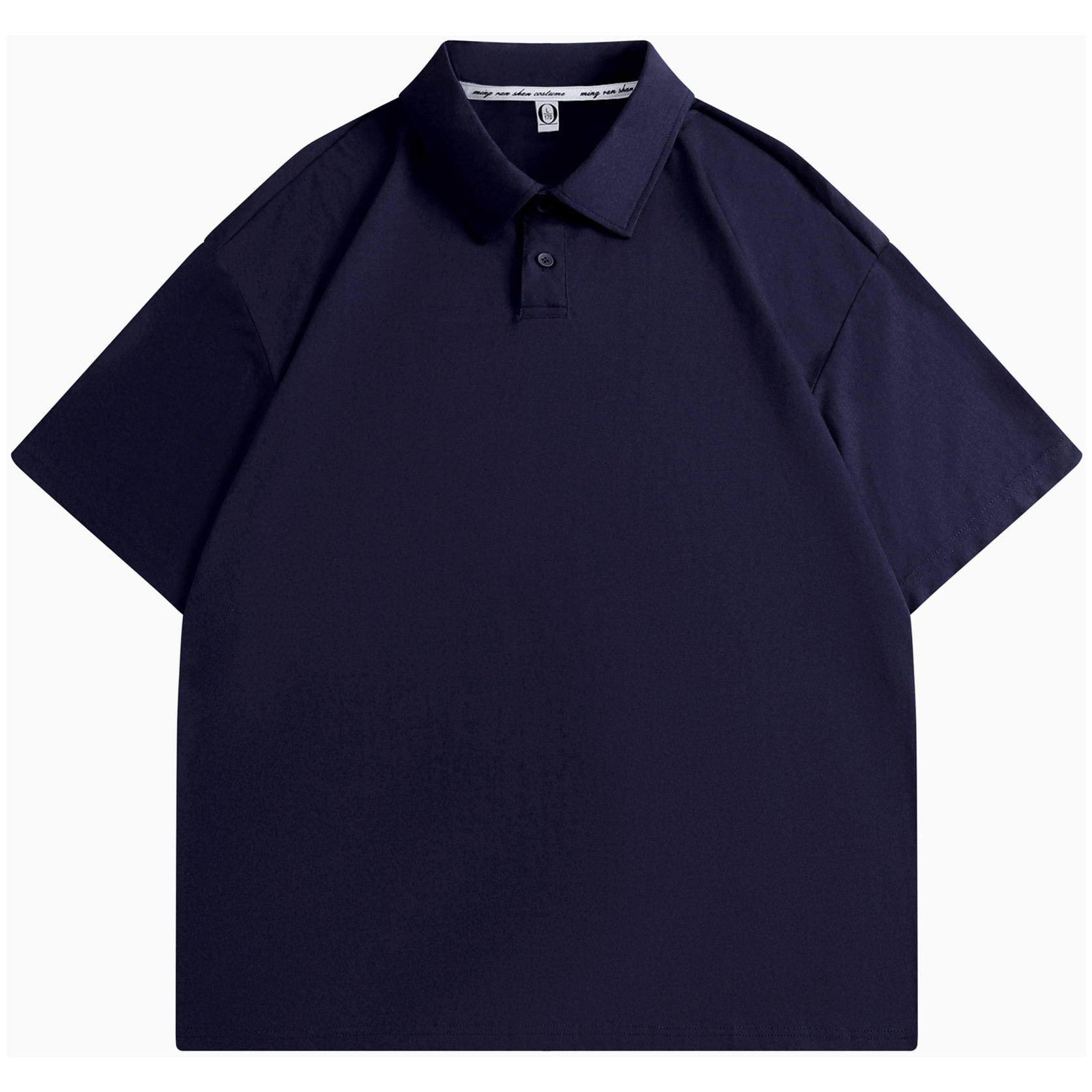 pure 100% combed cotton drop shoulder polo shirt men's women's