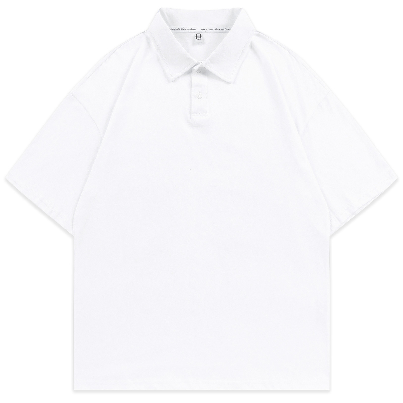 pure 100% combed cotton drop shoulder polo shirt men's women's