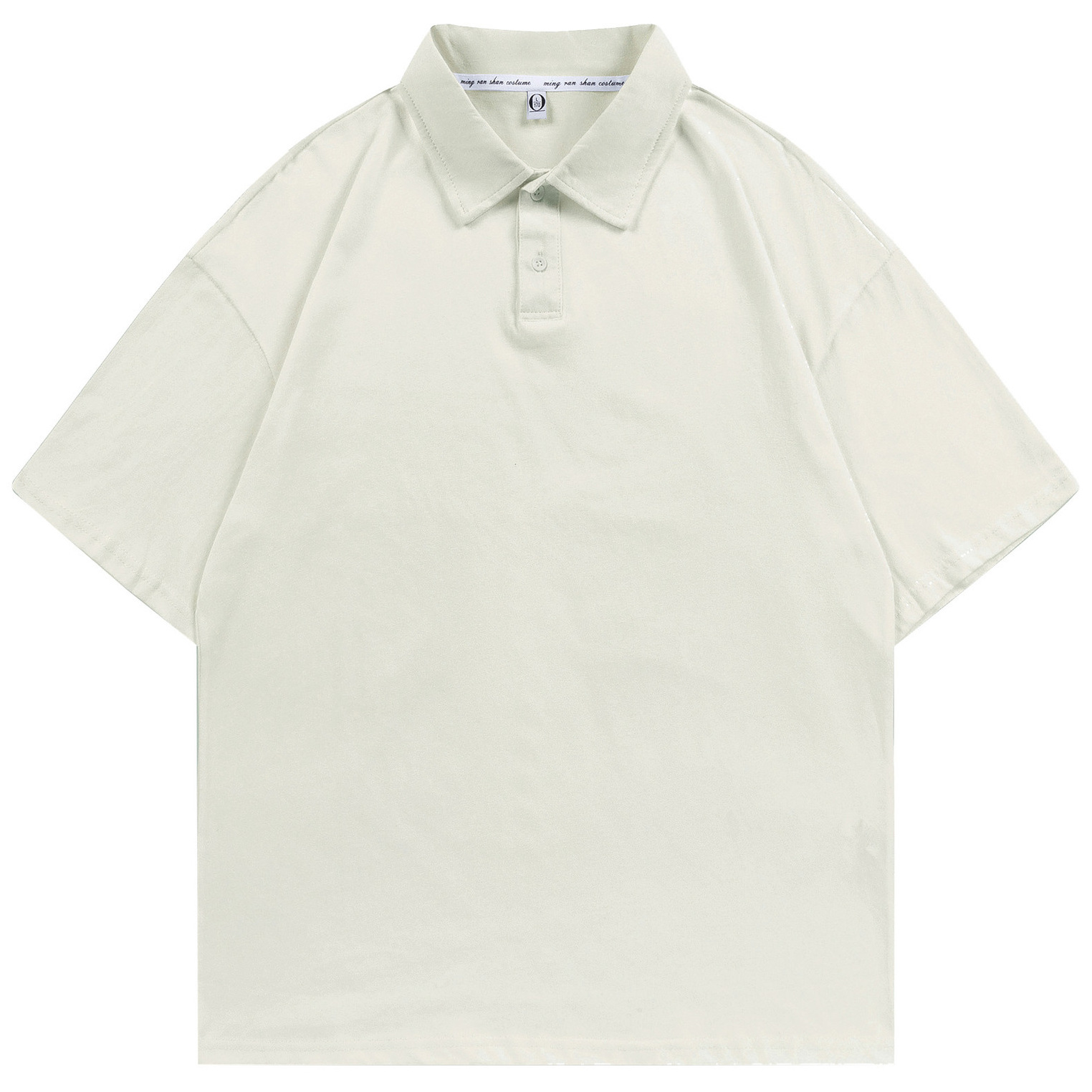 pure 100% combed cotton drop shoulder polo shirt men's women's