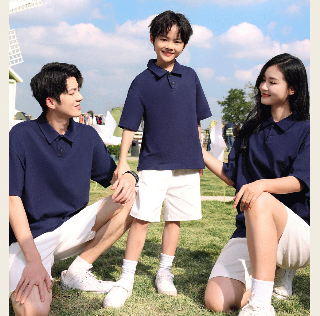 pure 100% combed cotton drop shoulder polo shirt kids