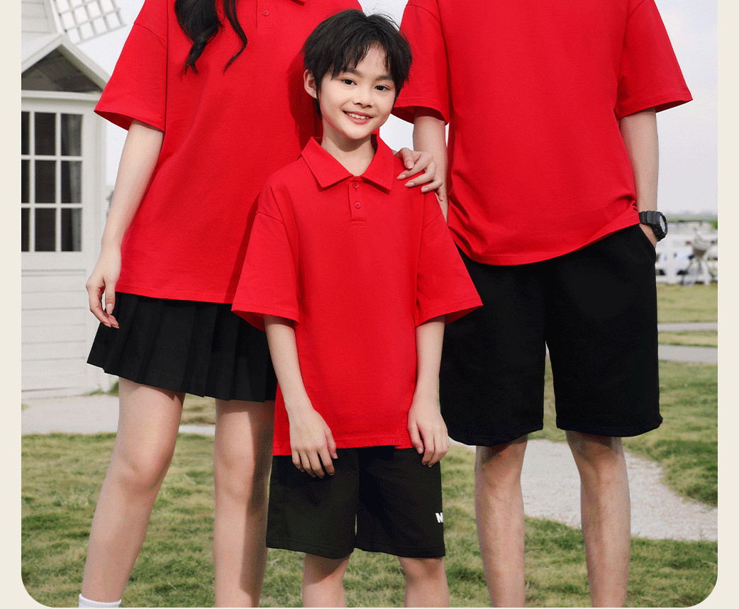 pure 100% combed cotton drop shoulder polo shirt kids
