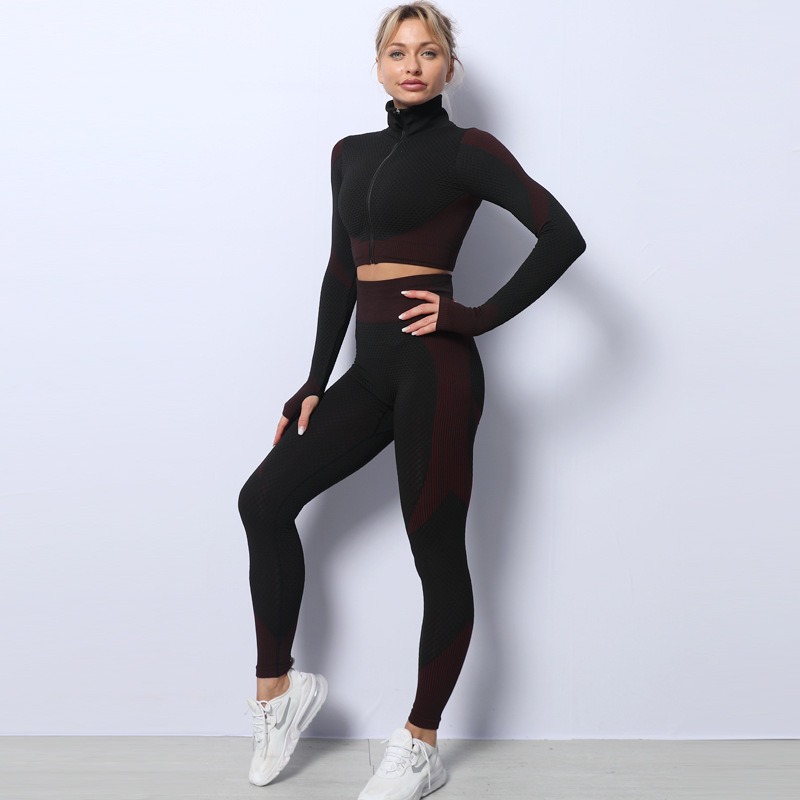  Kaximil Women's Workout Tracksuit 2 Piece Outfits Long Sleeve  Crop Top Legging Pants Matching Sets, Small, Black : Clothing, Shoes &  Jewelry